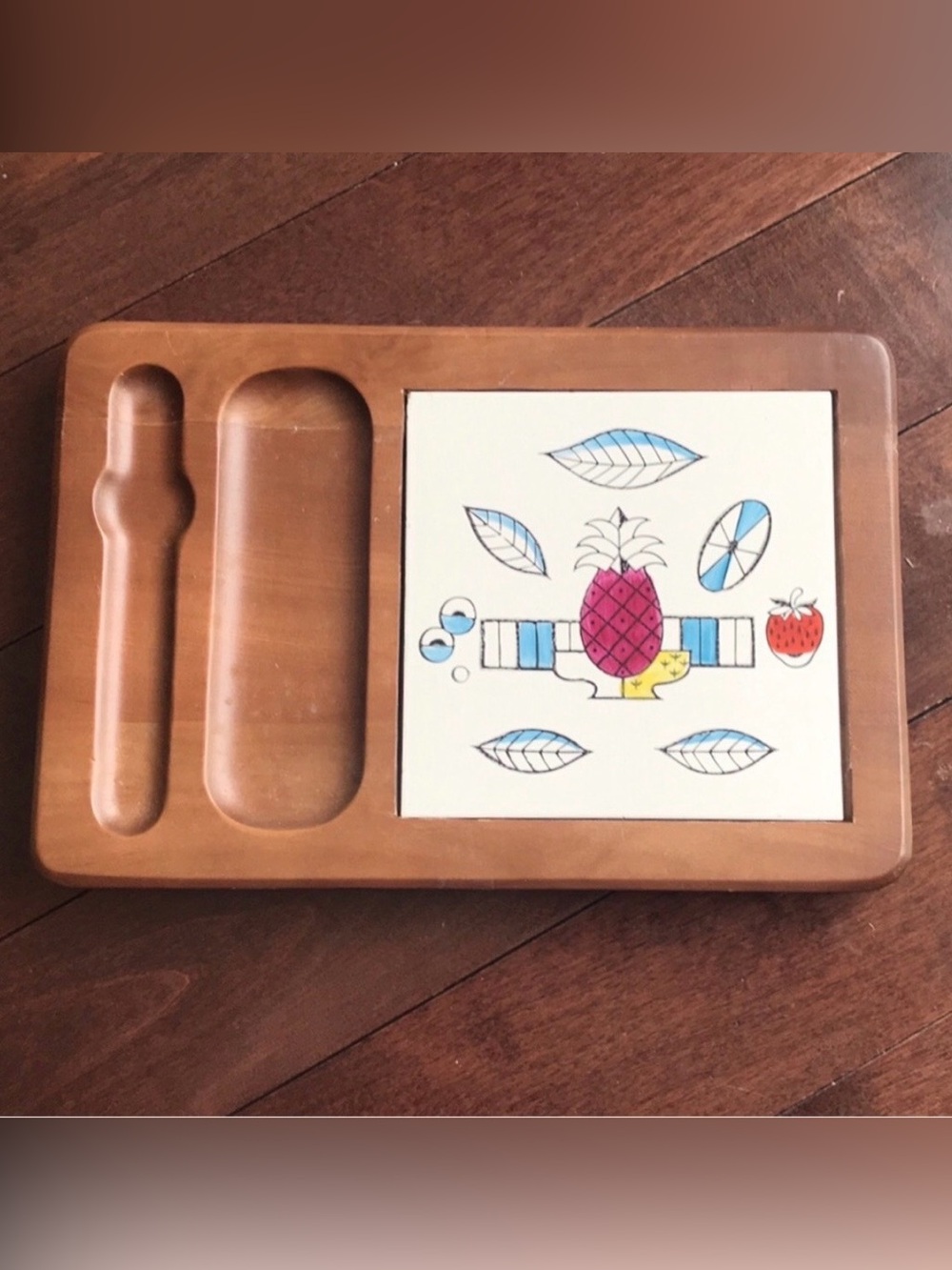 Vintage Cheese Tray Serving Board